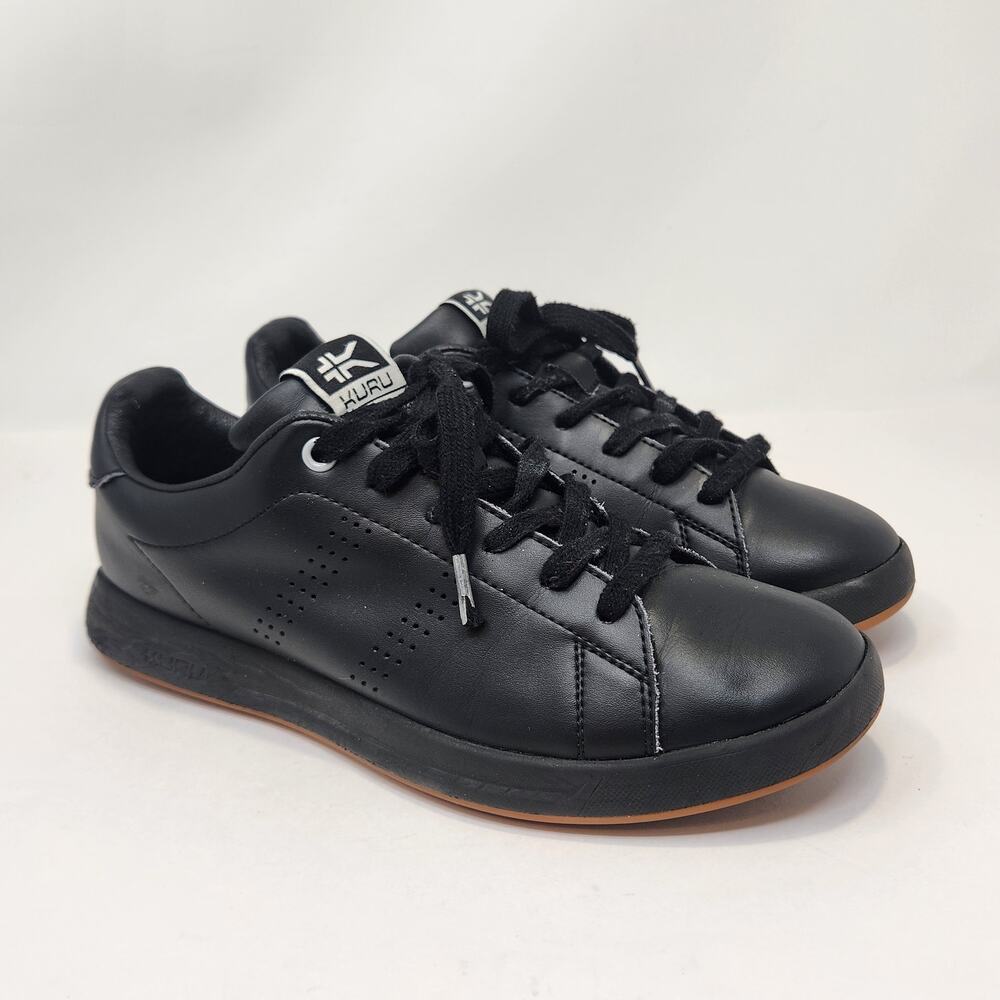 Kuru Roam Classic Court Sneaker Women Size 8.5 Black Leather Comfort Casual